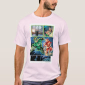T-shirt Lanterne verte et panneau Flash (Devant)