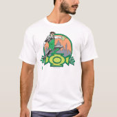 T-shirt Lanterne verte et paysage urbain (Devant)