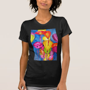 T-shirt Lanternes chinoises aquarelle beaux-arts
