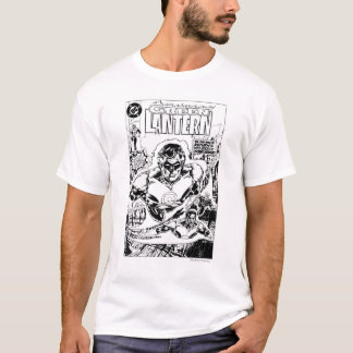 T-shirt Lanternes vertes volantes, noir et blanc