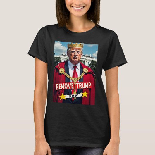 T-shirt L'anti-Trump politique n'est pas un roi (Devant)