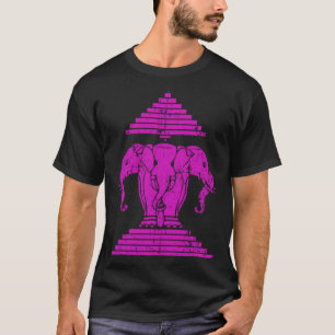 T-shirt Laos Éléphant à Trois Têtes Erawan Laotien Sabaide