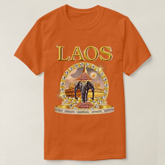T-shirt Laotien 3 éléphant tête Erawan bouddhiste Laos (Design devant)