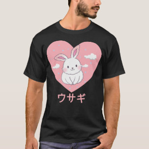 T-shirt Lapin 90S Japonais Kawaii Drôle Esthétique Japonai