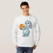 T-shirt Lapin à Bowling avec Bowling balle (Devant entier)