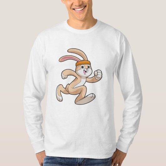 T-shirt Lapin à courir avec bandeau (Devant)