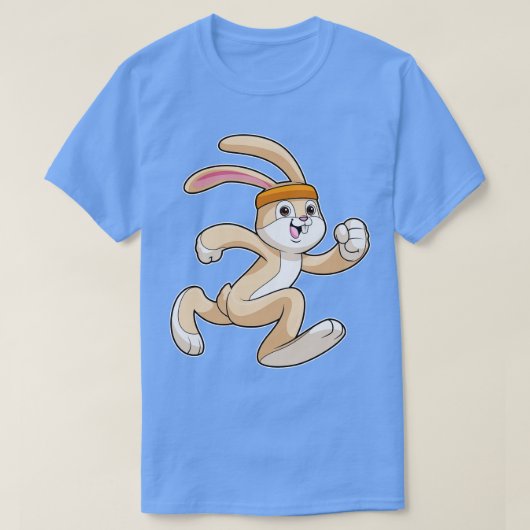 T-shirt Lapin à courir avec tête (Design devant)