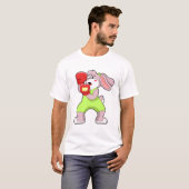 T-shirt Lapin à la boxe avec gants de boxe (Devant entier)