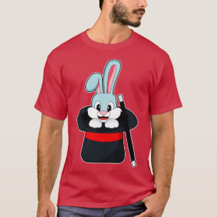 T-shirt Lapin à la magie avec chapeau de baguette