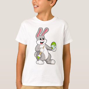 T-shirt Lapin à la peinture avec l'oeuf