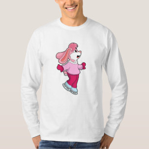 T-shirt Lapin à Patinage sur glace avec patins sur glace