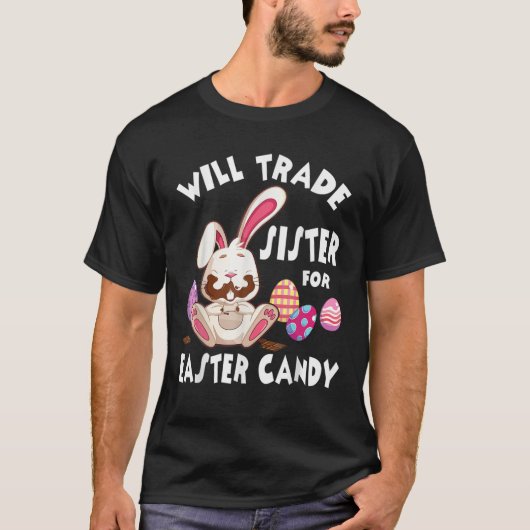 T-shirt Lapin Amusant T Soeur OEuf OEuf Candy Tee (Devant)