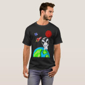 T-shirt Lapin Animal Externe Space Rocket Astronaut Bunny (Devant entier)