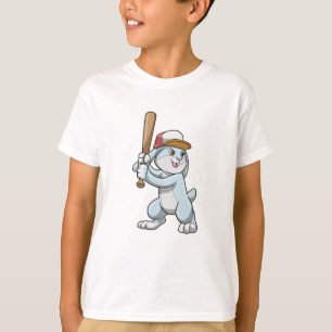 T-shirt Lapin au baseball avec batte de baseball