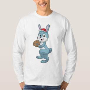 T-shirt Lapin au baseball avec gant de baseball