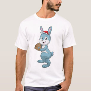 T-shirt Lapin au baseball avec gant de baseball