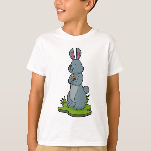T-shirt Lapin aux fleurs (Devant)