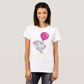T-shirt Lapin avec ballon (Devant entier)