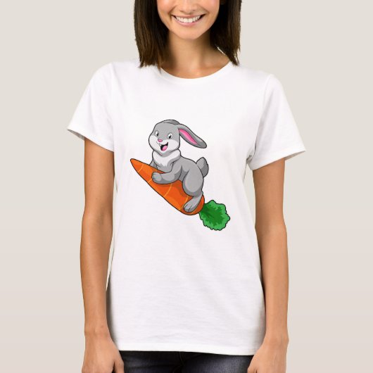 T-shirt Lapin avec carotte (Devant)