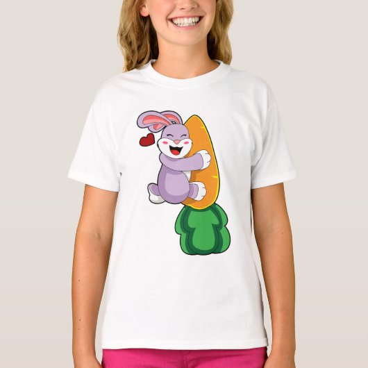 T-shirt Lapin avec carotte (Devant)