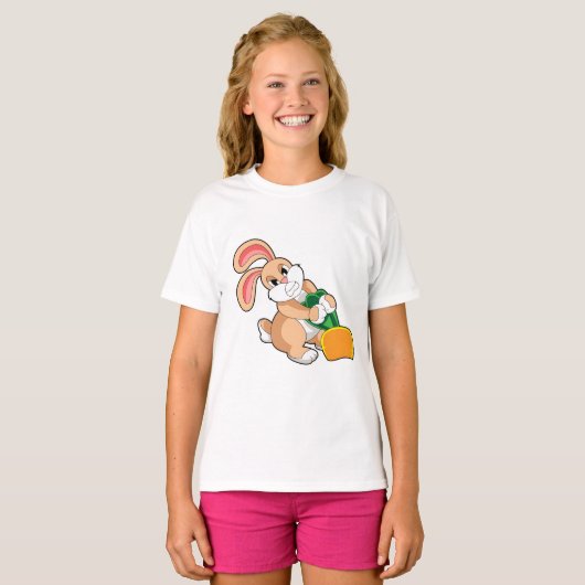 T-shirt Lapin avec carotte (Devant entier)