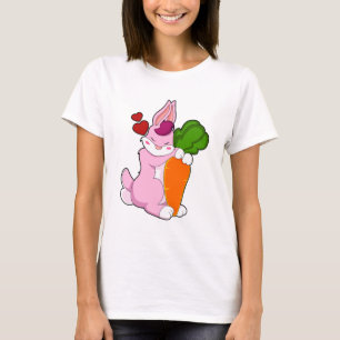 T-shirt Lapin avec carotte et coeur
