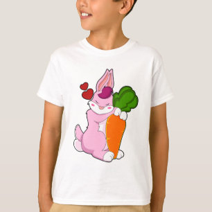 T-shirt Lapin avec carotte et coeur