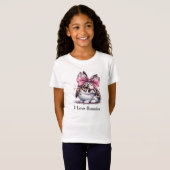 T-Shirt Lapin Avec Charmant Bow Cheveux (Devant entier)