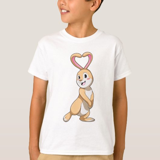 T-shirt Lapin avec coeur (Devant)