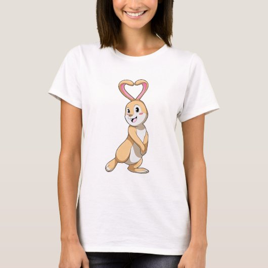 T-shirt Lapin avec coeur (Devant)