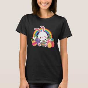 T-shirt Lapin avec des œufs de Pâques en puzzle Sensibilis
