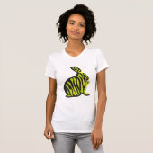 T-shirt Lapin avec des rayures de zèbre (Devant entier)