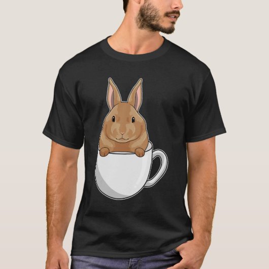 T-shirt Lapin avec la coupe de café (Devant)
