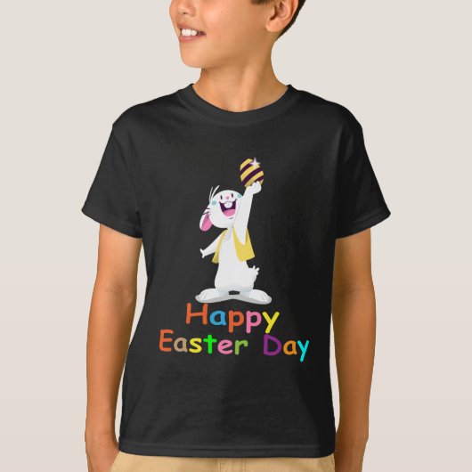 T-shirt Lapin Avec Lunettes De Soleil Hommes Garçons Enfan (Devant)