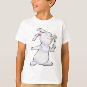 T-shirt Lapin avec marguerite (Devant)
