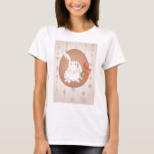 T-shirt Lapin avec Tulips Spring Holiday Rabbit (Devant)