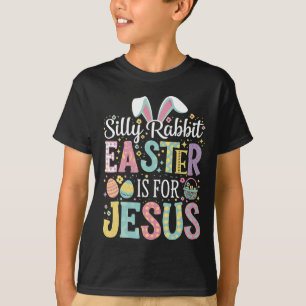 T-shirt Lapin bête Pâques est pour Jésus Mignon Lapin