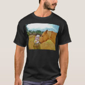 T-shirt Lapin blanc et Cheval jaune (Devant)