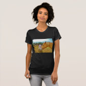 T-shirt Lapin blanc et Cheval jaune (Devant entier)
