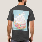 T-shirt Lapin Bleu Branché Hip (Dos)