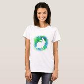 T-shirt Lapin bleu vert (Devant entier)