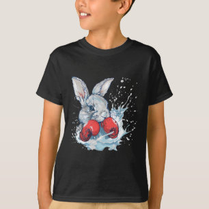 T-shirt Lapin Boxeur Avec Gants De Boxe Kickboxing Drôle B