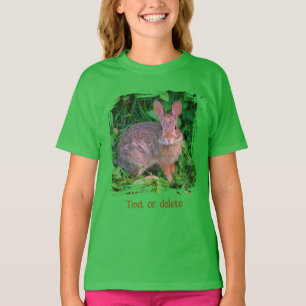T-shirt Lapin Brun Sauvage Mignon Personnalisé