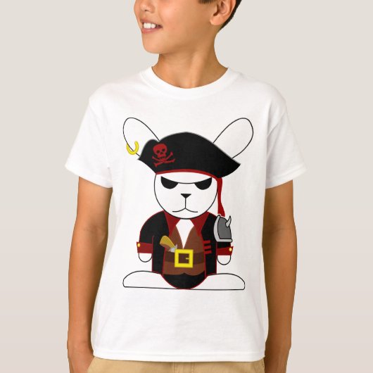 T-shirt Lapin Bruno de pirate (Devant)