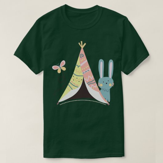 T-shirt Lapin Camping Doux (Design devant)
