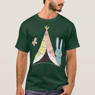 T-shirt Lapin Camping Doux