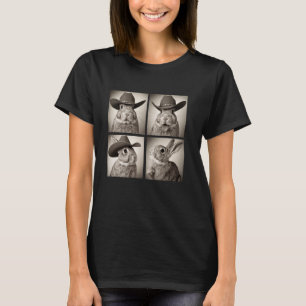 T-shirt Lapin Chapeau de Cowboy Photobooth Lapin drôle de 