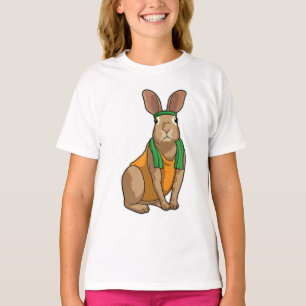 T-shirt Lapin comme coureur avec serviette