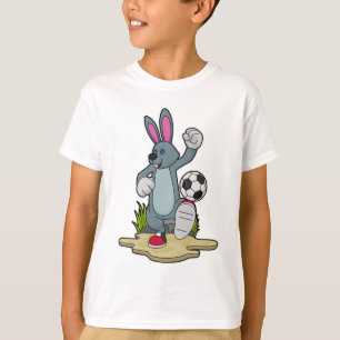 T-shirt Lapin comme joueur de football avec Soccer