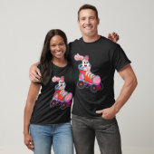 T-shirt Lapin comme Patineur Inline avec Patins Inline (Unisexe)